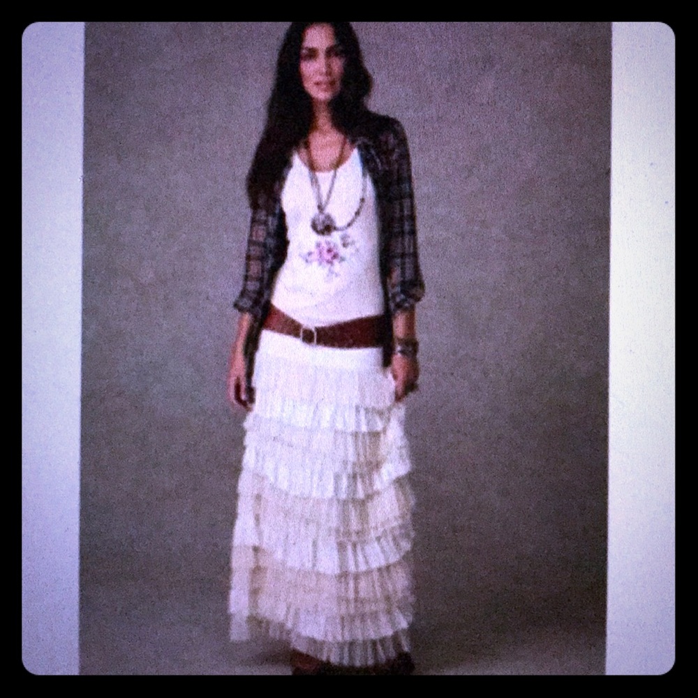 Free People Ruffled Layers Maxi Skirt